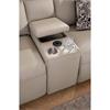 Rusto Console Sectional (with USB Charger) Stone Leather